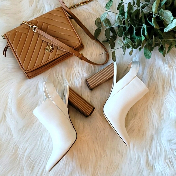 Shoes - White Ankle Zippered Bootie Round Toe Stacked Heel